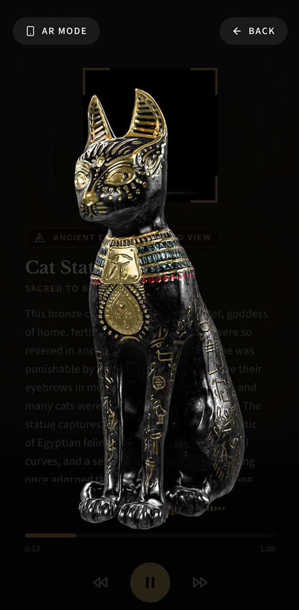 Mobile Museum app — exhibit detail